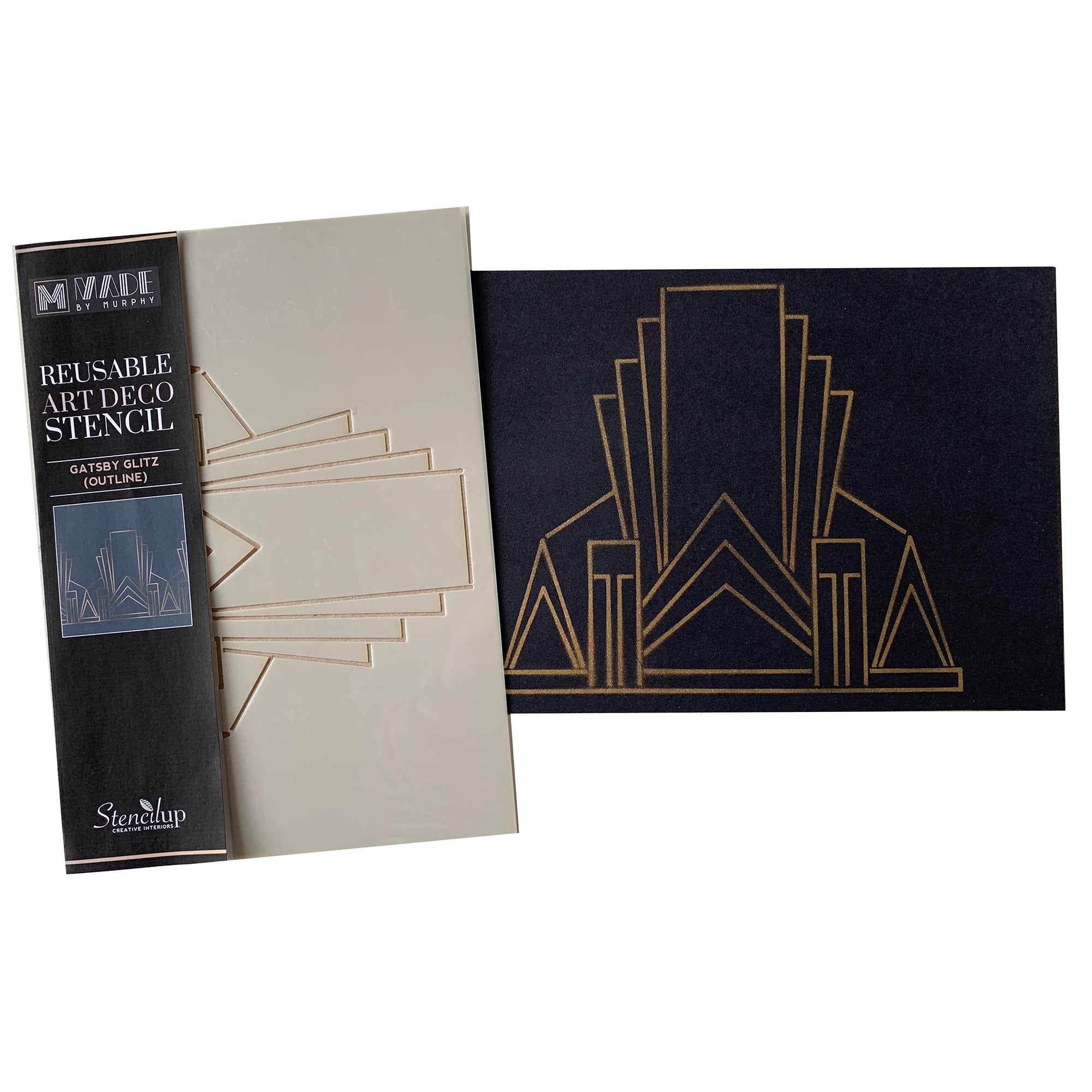 Gastby Art Deco Stencil Designs Gatsby Glam Art Deco Wall Stencil