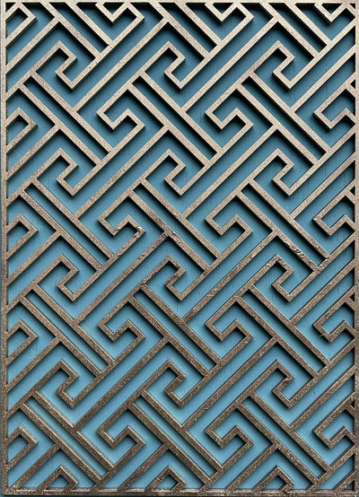 Sayagta wooden panel - oriental lattice panel - stencil up.co.uk