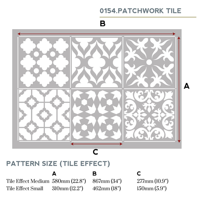 Patchwork Tile Stencil Set