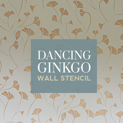How to stencil a wall with a Ginkgo pattern