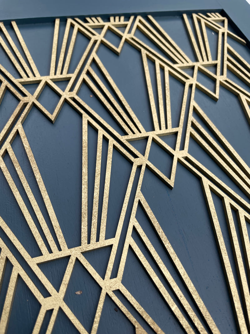 Metropolis - Art Deco wooden inlay / onlay