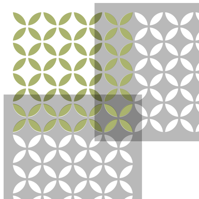 ELLIPSED CIRCLES Wall Stencil - Stencil Up