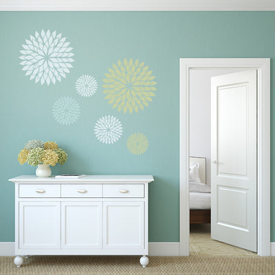 DAHLIA Wall Stencil - Stencil Up