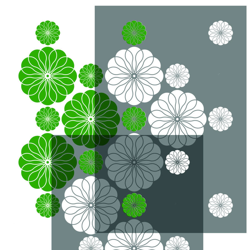 REPEATING FLOWERS Wall Stencil - Stencil Up