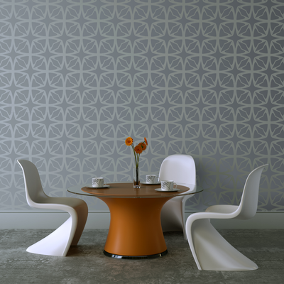 lightning lattice geometric moroccan style wall stencil]