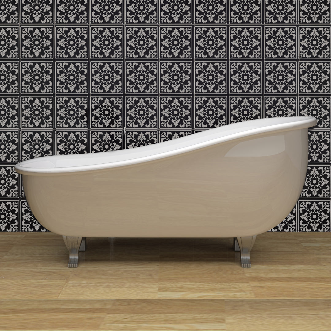 DAMASK traditional TILE STENCIL STENCIL UP