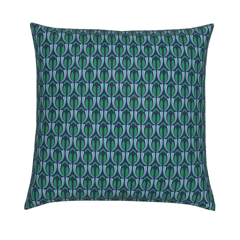 Tulpen Retro Cushion (Teal)