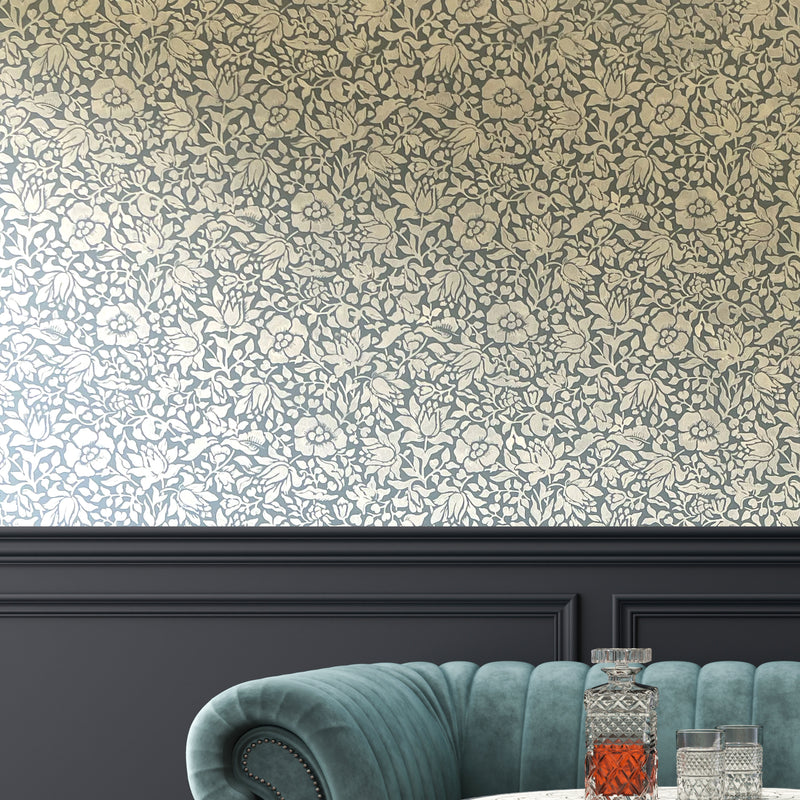 William Morris Mallow wallpaper stencil - stencilup.co.uk