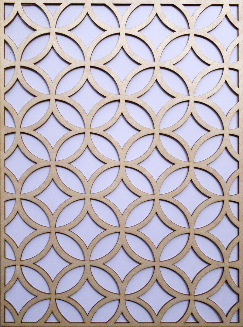 Ellipsed Circles wooden inlay / onlay