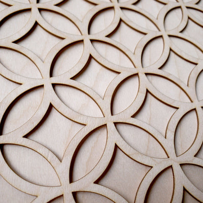 Ellipsed Circles wooden inlay / onlay