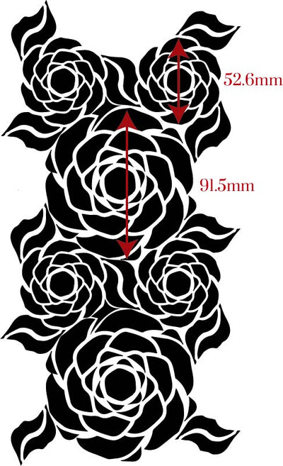 Repeating Rose Craft Stencil