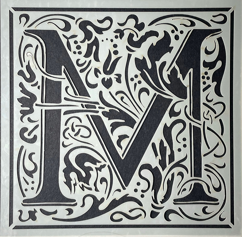 William Morris inspired Cloister Letters - individual letters