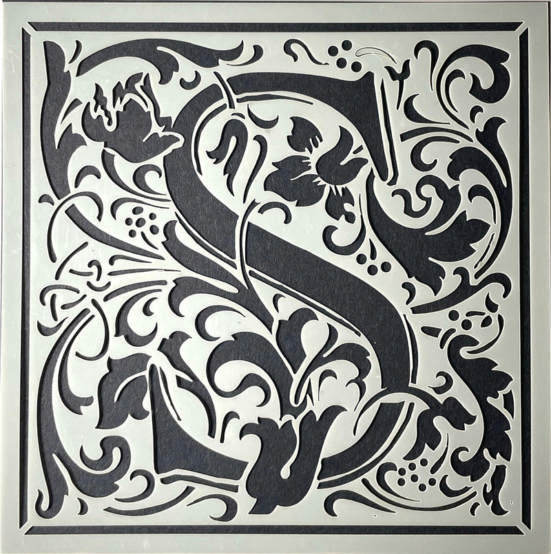 William Morris inspired Cloister Letters - individual letters