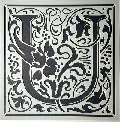 William Morris inspired Cloister Letters - individual letters