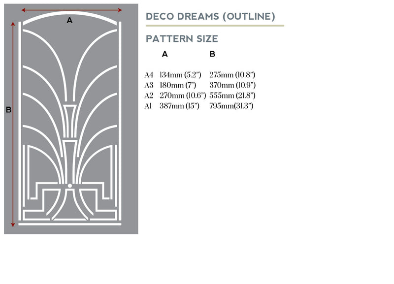 Art Deco stencil - Deco Dreams - stencilup.co.uk