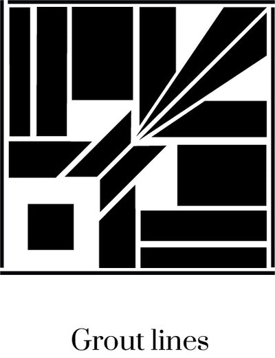 Art Deco tile stencil for painting tiles - stencil.co.uk