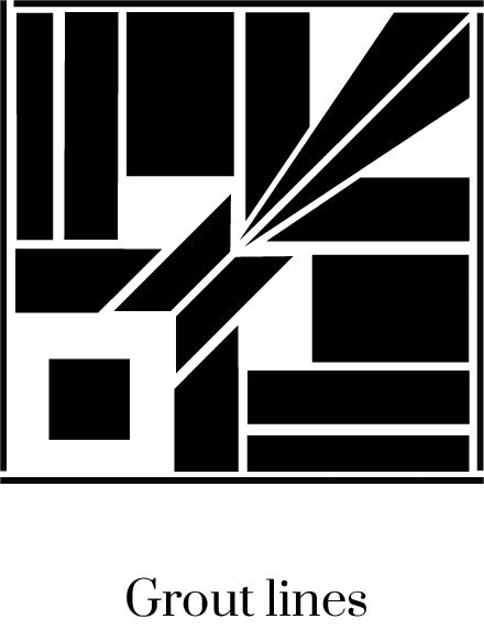 Art Deco tile stencil for painting tiles - stencil.co.uk