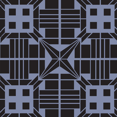 Art Deco tile stencil for painting tiles - stencil.co.uk