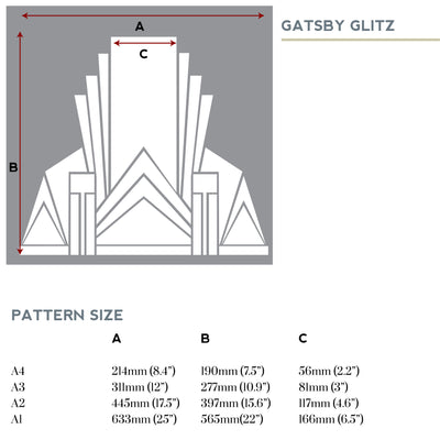 Gatsby Glitz Furniture Stencil