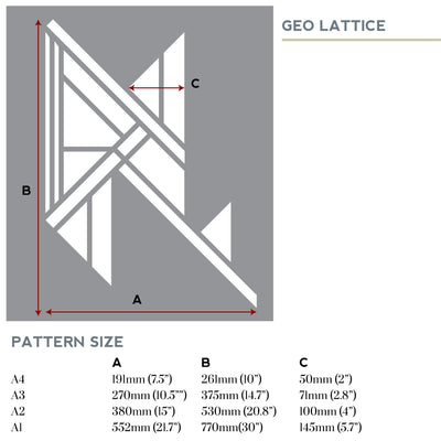 Geo Lattice Art deco stencil - stencilup.co.uk