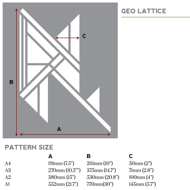 Geo Lattice Art deco stencil - stencilup.co.uk