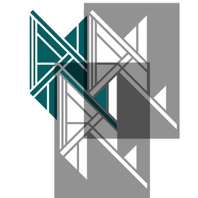 Geo Lattice Art deco stencil - stencilup.co.uk