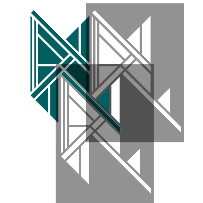 Geo Lattice Art deco stencil - stencilup.co.uk