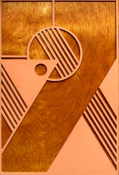 art deco wooden panel - stencil.co.uk