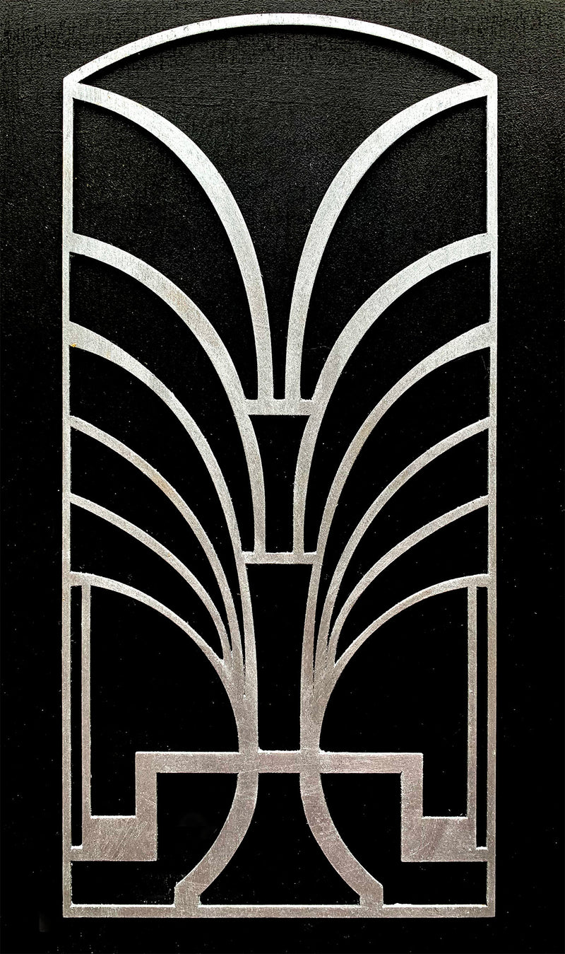 Deco Dreams art deco wooden panel for furniture - stencil.co.uk