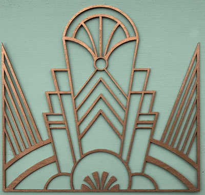 Decadent Deco Art deco wooden furniture panel - stencil.co.uk