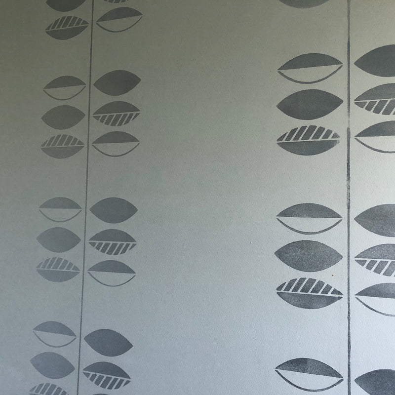 Leaf and Stem wall stencil