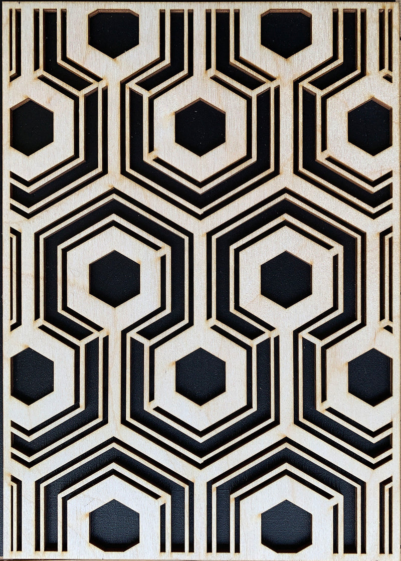 Hicks Hexagon wooden panel - stencil.co.uk