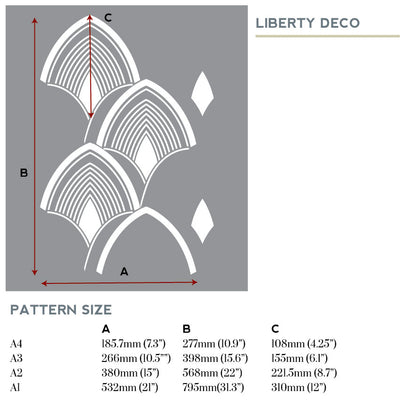 Liberry art deco stencil for painting - stencilup.co.uk