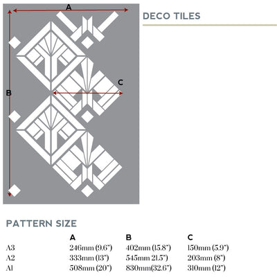 art deco tile stencil - stencil.co.uk
