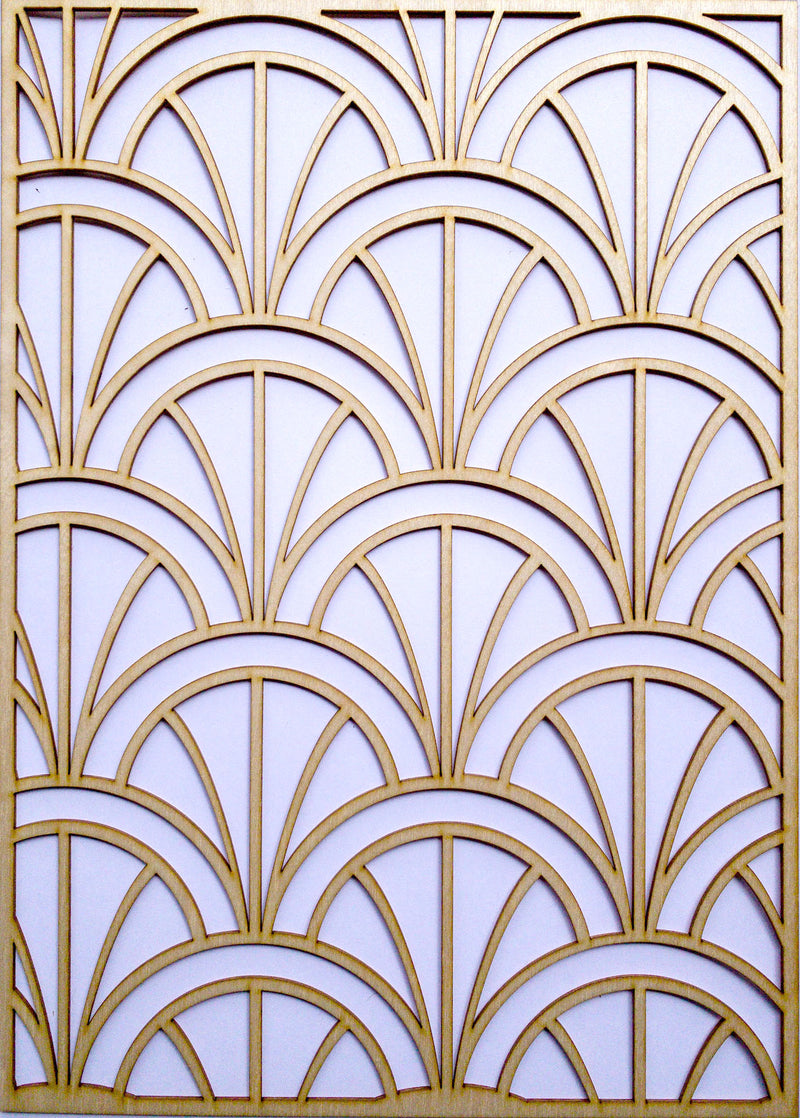 Modern Deco Arches wooden inlay / onlay