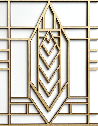 Timeless Tiffany Art Deco wooden panel -stencilup.co.uk