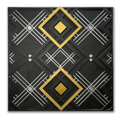 Argyle - Art Deco multi layered wooden inlay / onlay