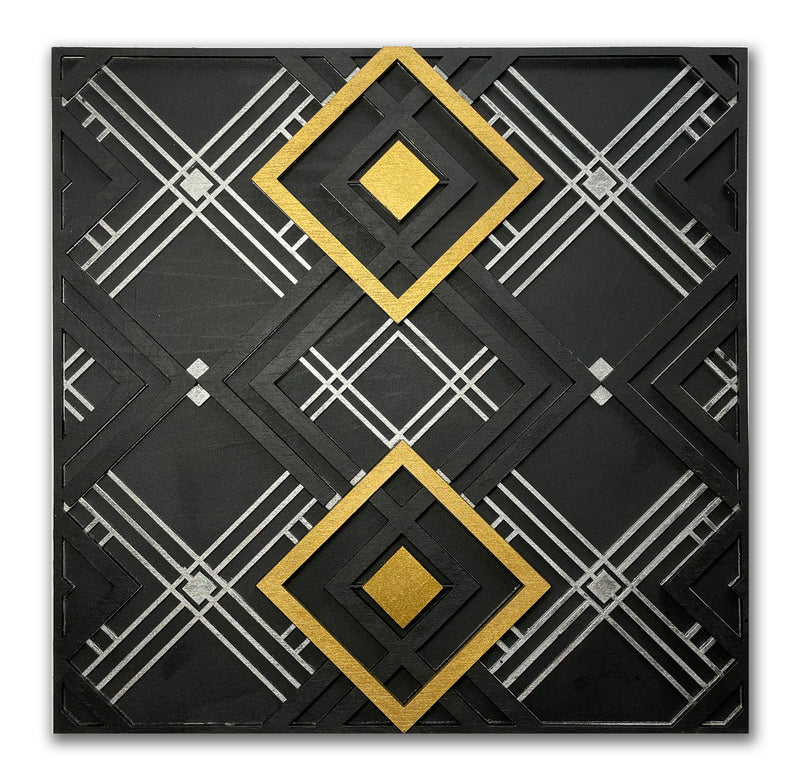 Argyle - Art Deco multi layered wooden inlay / onlay