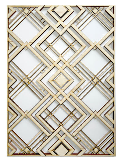 Argyle - Art Deco multi layered wooden inlay / onlay