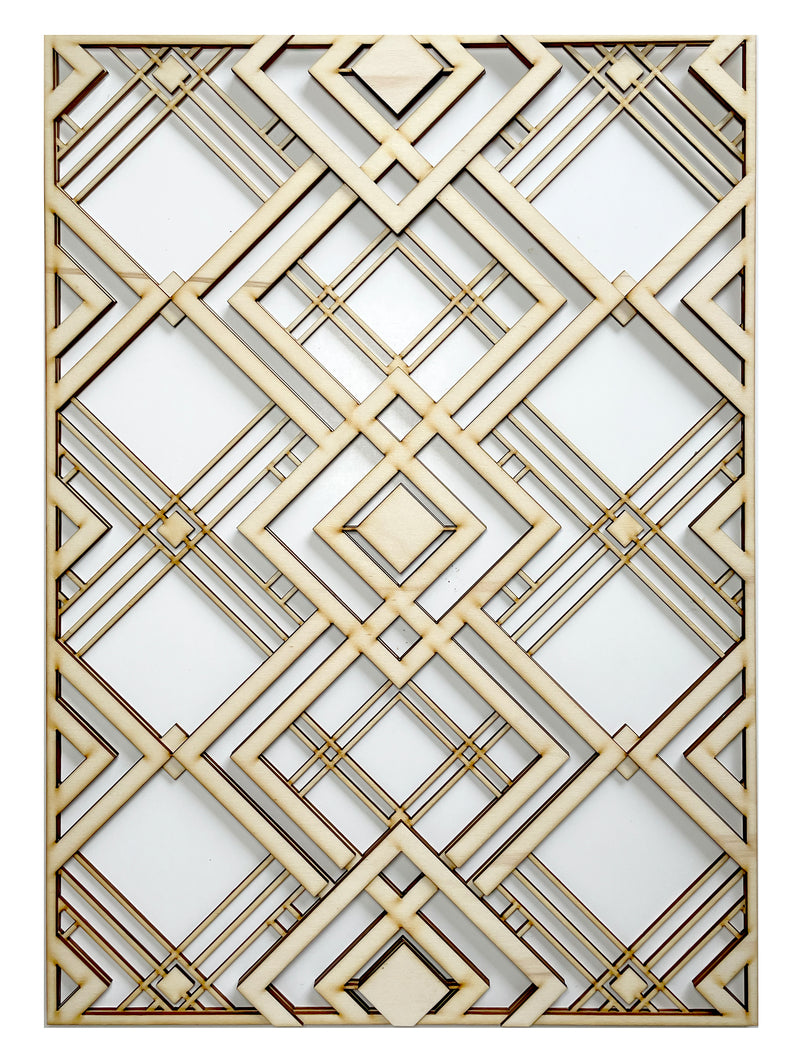 Argyle - Art Deco multi layered wooden inlay / onlay