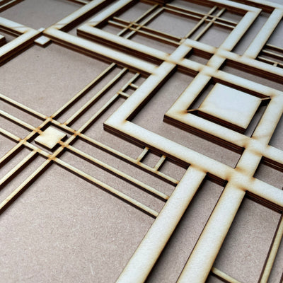 Argyle - Art Deco multi layered wooden inlay / onlay