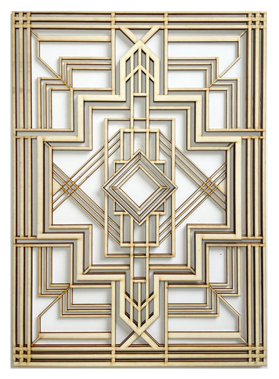 Empire - Art Deco multi layered wooden inlay / onlay