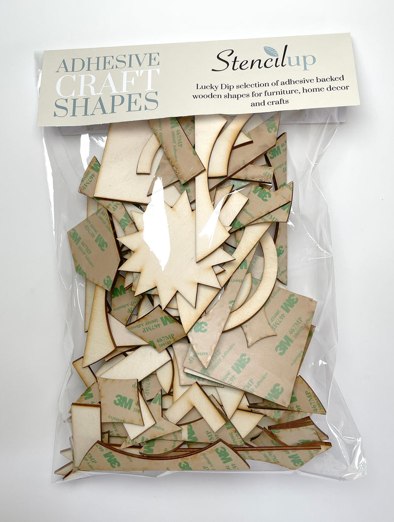 Adhesive Wooden Shapes - Lucky Dip