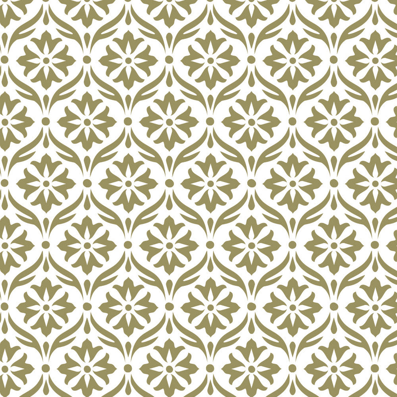 Simple Damask stencil repeating pattern