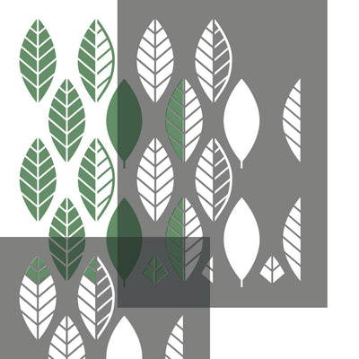 leaf repeat furniture stencil