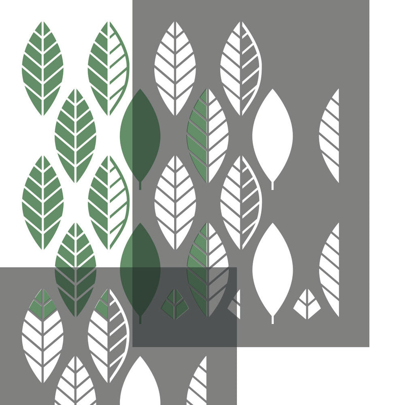leaf repeat furniture stencil