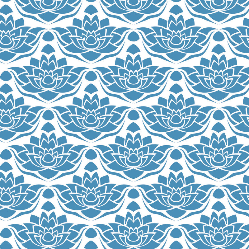 Lotus Flower repeating pattern stencil