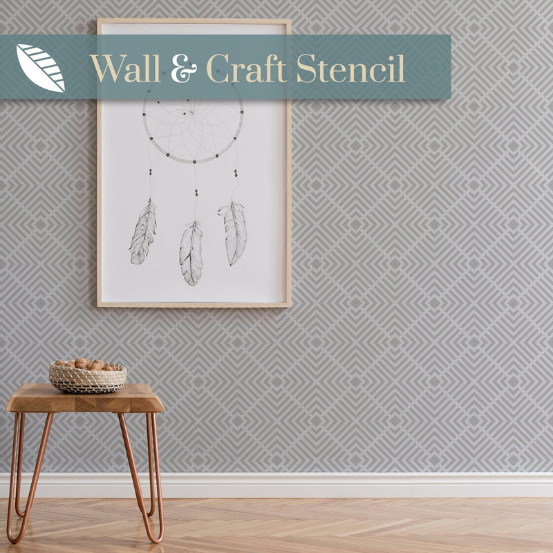 geometric wallpaper stencil