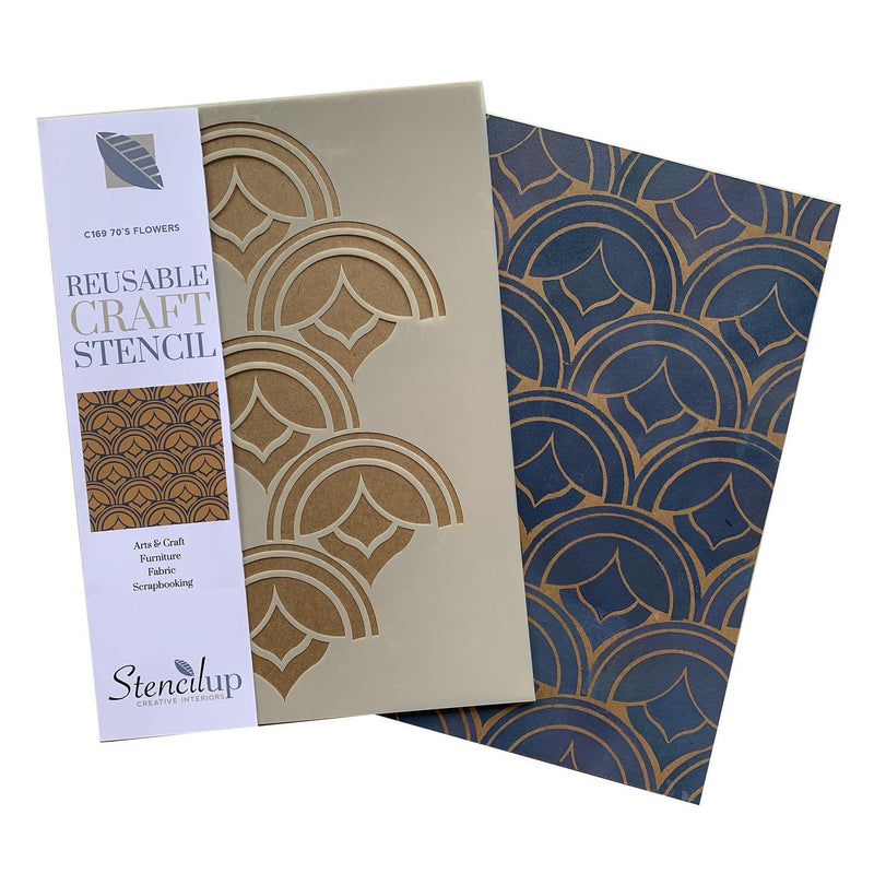 Seventies Flowers furniture stencil