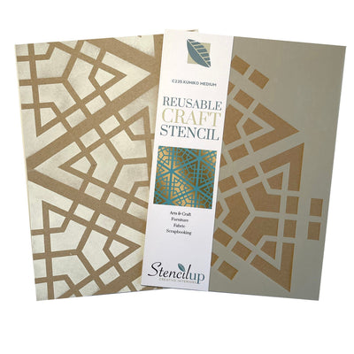 Kumiko medium Lattice Craft Stencil • Stencil for furniture